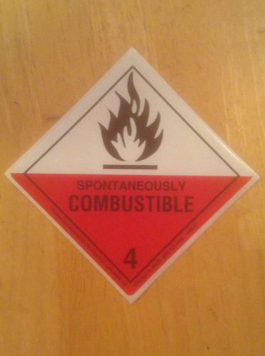 Official D.O.T Warning Sticker: Spontaneously Combustible