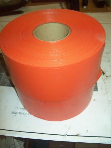 Vinyl pvc orange flagging taffeta ribbon caution tape 4&#034; x 2000&#039;  2 3 mil bulk for sale