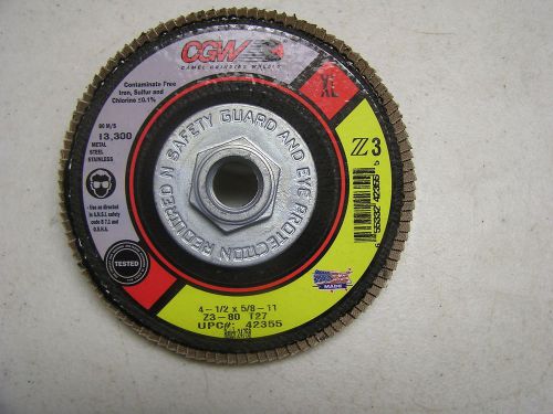 Camel grinding wheel 4 1/2 inch type 27 flap discs 42355 5/8&#034;x 11 threads 1114 for sale