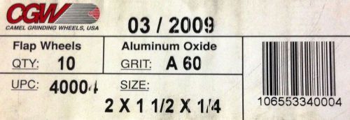 Flap wheel 2 x 1 1/2&#034; w 1/4 shaft  aluminum oxide grit 60 camel grinding wheels for sale