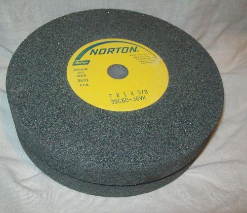Nos norton grinding wheel 7&#034; x 1&#034; x 5/8&#034;~39c60-j8vk x 2 for sale