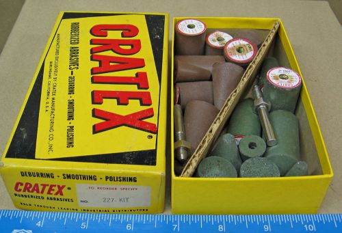 Cratex #227 kit combination 20 piece rubber abrasive cones for sale