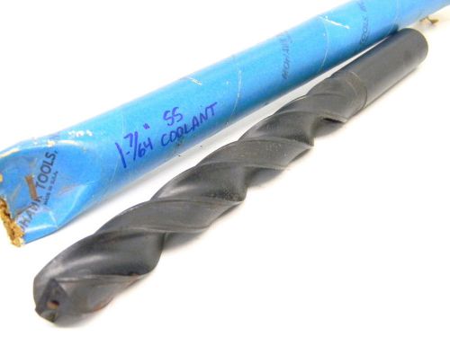 New surplus mohawk usa 1-7/64&#034; straight shank coolant twist drill 1.109&#034; for sale