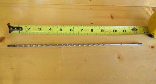 3/16&#034; x 12&#034; HS  Long Drill Bit - Straight Shank - Made in USA - Not Used