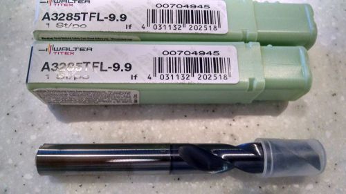 Walter titex a3285tfl-9.9 carbide cool thru drill lot of 2 for sale