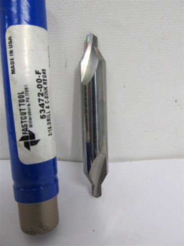 Fastcut Tool, 53472-00-F, #5, 3/16&#034;, Carbide Combined Drill &amp; Counter-Sink
