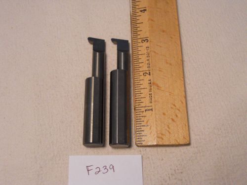 2 USED SOLID CARBIDE RETAINING RING. 1/2&#034; SH. MICRO 100 STYLE. RR {F239A}