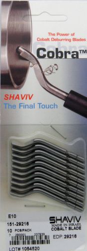 10pcs Type E10 Cobalt (HSCO) Right Hand Deburring Blades Shaviv EDP #29216