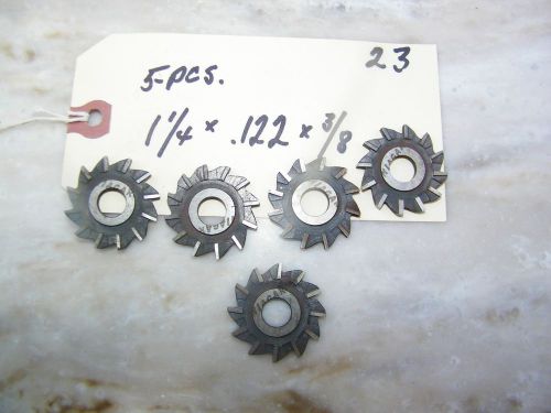 5-PCS -NIAGARA - STRAIGHT SIDE MILLING CUTTERS 1 1/4 X .122 X 3/8