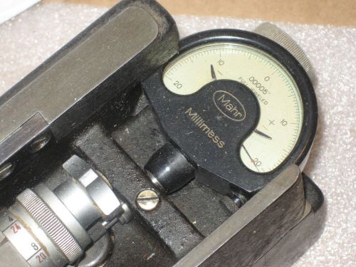 S&amp;F GEAR TESTER Dist.by Kurt OrbanCo. instrument with MAHR Millimess .00005 gage