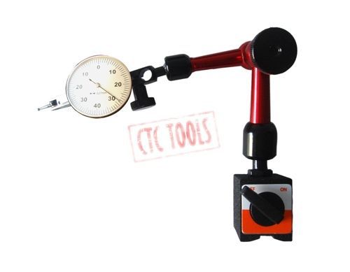 Industrial dial test indicator gauge &amp;magnetic base -measuring milling lathe d16 for sale