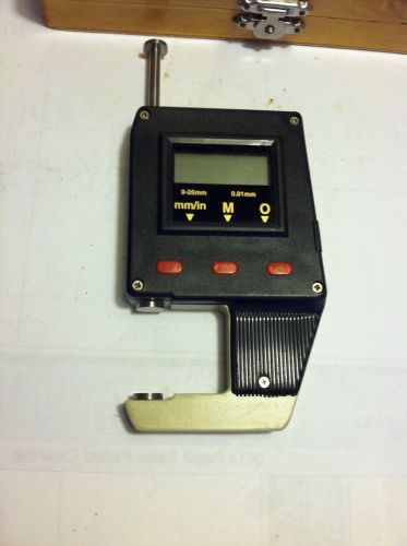 SHARS TOOL 0-1&#034;.0005/25MM X .01 ELECTRONIC DIGITAL THICKNESS GAGE