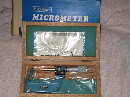Micrometer  fowler #218-301  0-1&#034; ez read nib for sale