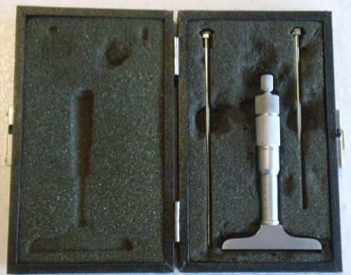 Central Tool Co. Depth Micrometer in Case, In Good Working Condition