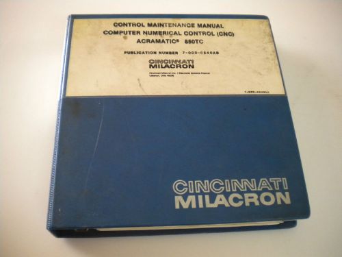 Cincinnati milacron control maintenance manual cnc for sale