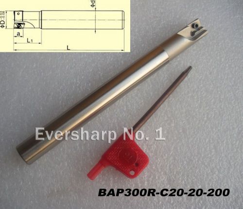 Lot 1pcs bap300r c20-20-200 indexable end mill holder dia 20mm length 200mm for sale