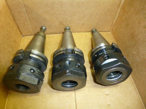 3 GOOD USED  VALENITE CAT 40 COLLET TOOL HOLDERS          NO RESERVE