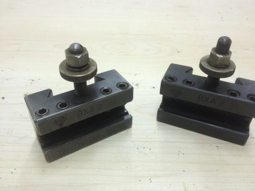 2 Aloris BXA-2 Quick Change Lathe Toolholders