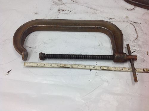 Unknown Brand 12&#034; Heavy Duty C-Clamp  2&#034; to 12&#034; Opening, 6&#034; Throat USED TOOL