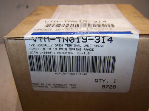 New johnson controls vtm-tn019-314  brass 1/2 in npt globe valve for sale