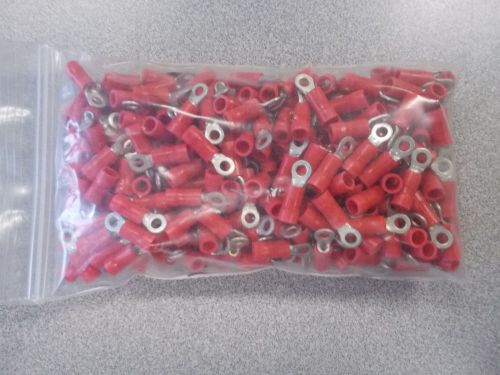 AMP TE CONNECTIVITY 34141 RING LUG,TONGUE #4,22-16 AWG,RED CRIMP (LOT OF 230)