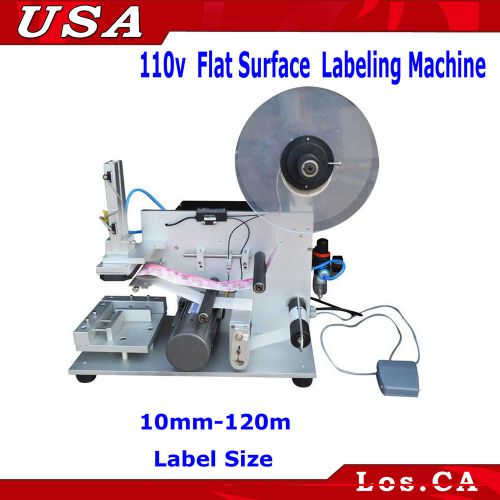 Semi-automatic Flat Surface Labeler Labeling Machine 110V 10mm-120m Label Size
