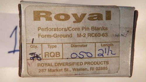 .050 x 2-1/2 Royal Ejector / Perforator / Core Pins RQB