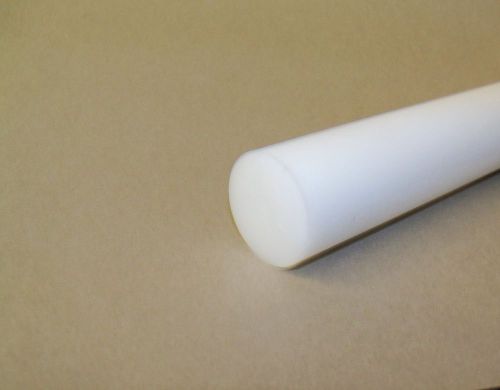 Plastic white delrin/acetal rod 1/4&#034; diameter 6&#034; long for sale