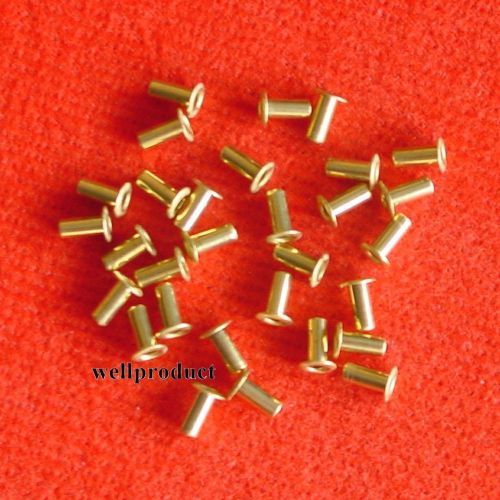 &gt; 100x Copper Alloy Brass Eyelet 1.9x4.8mm for Soldering Connection-Fe