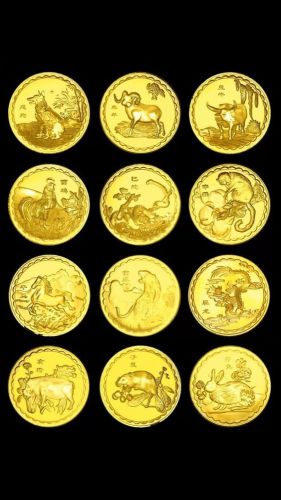 LOT 1/2oz Ounce GOLD 24k 999 FINE CLAD COIN RARE Chinese Zodiac Year Troy ozt