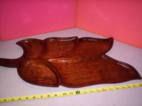 Big size Wooden Plate, Leaf Shape, 23&#034; Length, Max 12&#034; Width