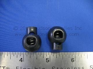 Black Plastic Cord Lock Ball ( Cord End )  (10 PCS)