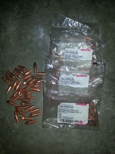 160 pcs new  140.0533.25  .abicor,binzel contact tip m8 .052&#034; m8 x 1.4 x 30mm for sale