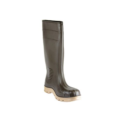 Boots, plain toe, pvc, 15 in, brown, 14, pr 70658-14 for sale