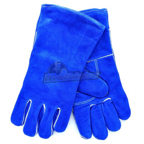 Tillman 1004B 14&#034; Cuff Cowhide Stick Welding Gloves, Blue, Large