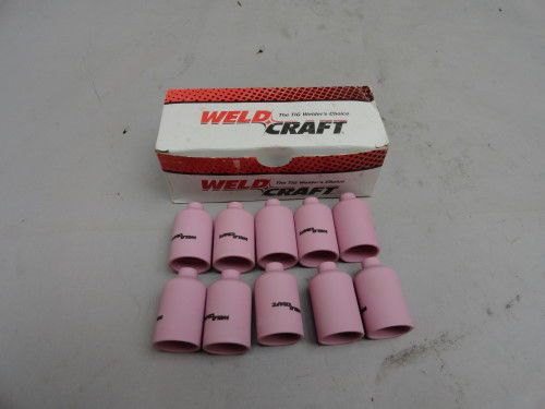 Weldcraft 54N18 tig weld welding alumina cups nozzle 1/4&#034; I.D. size 4 lot of 10
