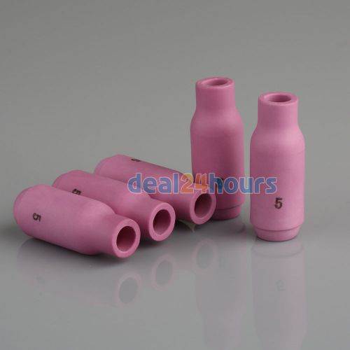 5pcs 10N49 5# TIG Alumina Cermic Cup Nozzle TIG Torch DB PTA WP17 18 26 Series