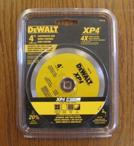 Dewalt dw4735 4 inch wet/dry xp4 porclean and tile blade for sale