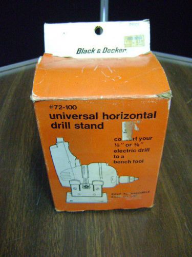 Vintage Black &amp; Decker horizontal drill stand 72-100 NIB