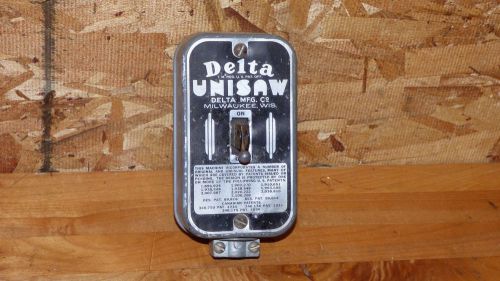 Vintage Original Delta Unisaw Switch.