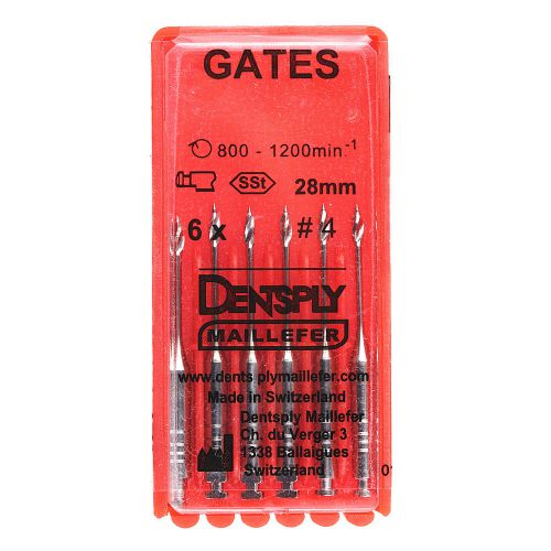 10 packs dentsply maillefer gates 28mm #4 glidden drills endo rotary bur file for sale