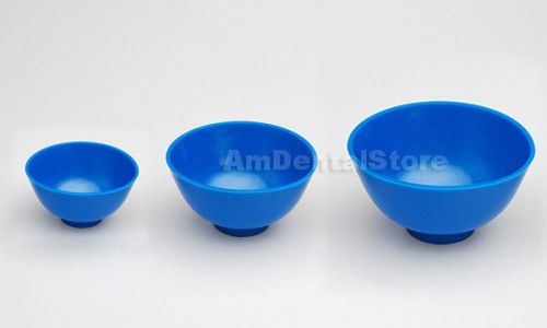 Brand new dental lab rubber mixing bowls 3 pcs 3 size ship from califrornia for sale