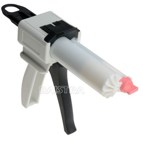 Dental impression mixing dispenser gun 10:1/4:1 50ml with polysiloxane tube for sale