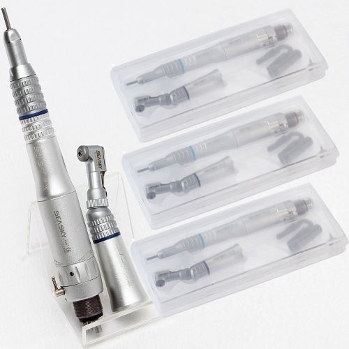 3 set dental slow low speed handpiece straight contra angle air motor e-type sky for sale