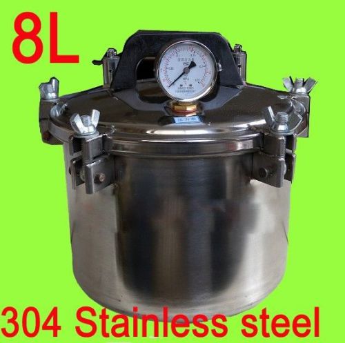 8L stainless steel pressure steam autoclave sterilizer auto claves autoclave