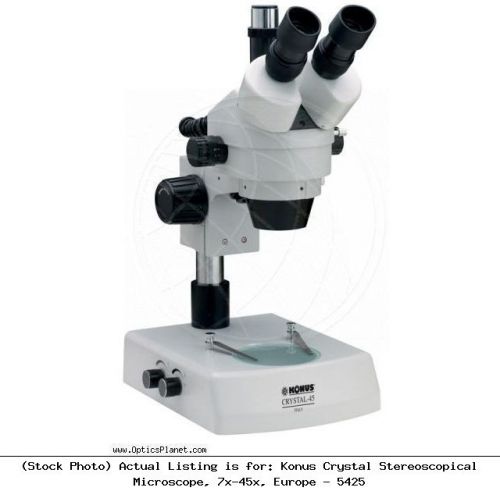 Konus crystal stereoscopical microscope, 7x-45x, europe - 5425 for sale