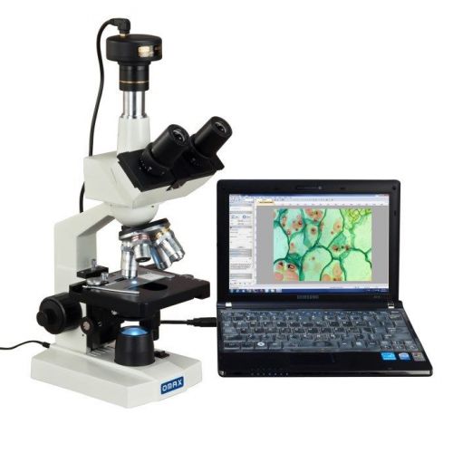 Compound Trinocular Laboratory LED 40X-2000X Microscope with 5MP Digital Camera