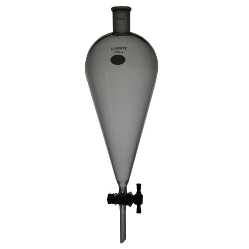 Laboy Glass Separatory funnel 1000ml with 24/40 to joint and 4mm PTFE Stopcock