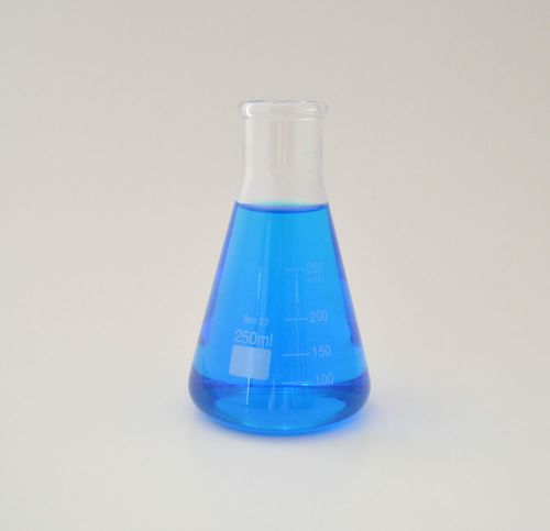 Erlenmeyer Flask 250mL 250 mL 250 ml Borosilicate Glass Measuring Lab IRREGULAR