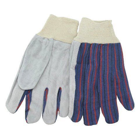 Economy leather palm cuffed gloves for sale